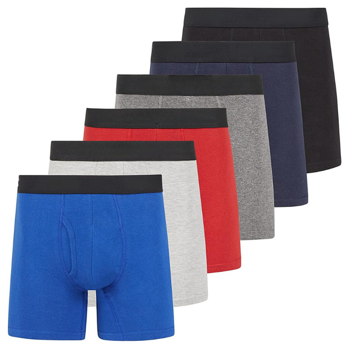 6 Pack Vibrant Stretchable Boxer Briefs