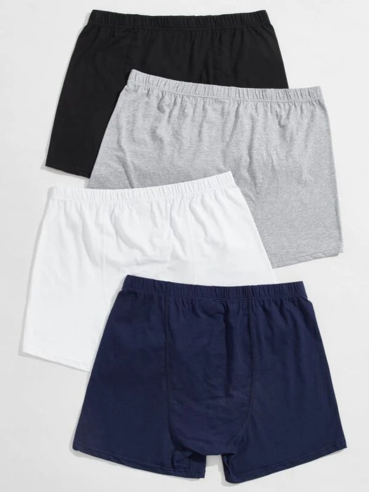 Pack Of 4 Solid Pajama Shorts