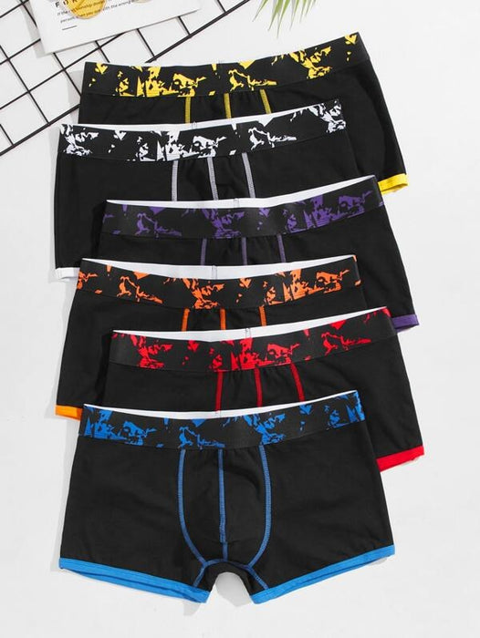 Knitted Contrast Binding Boxer Briefs