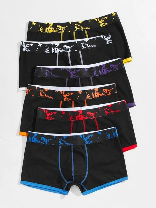 Knitted Contrast Binding Boxer Briefs