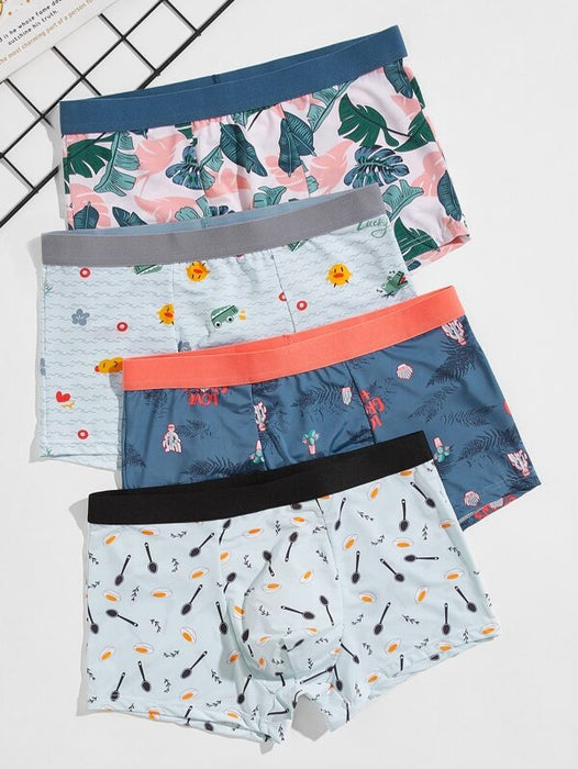 Tropical Graphic Print Boxer Brief