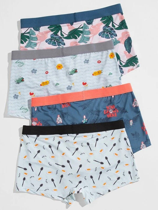 Tropical Graphic Print Boxer Brief