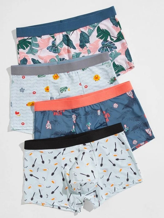 Tropical Graphic Print Boxer Brief