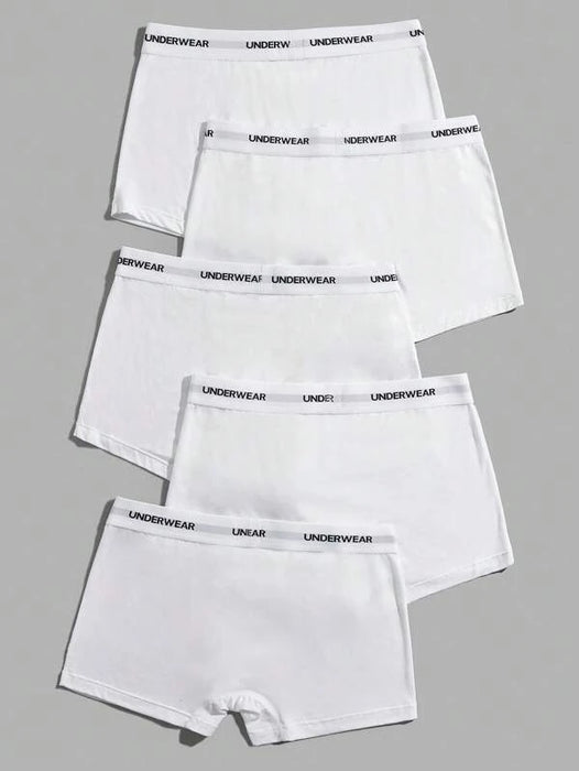 Solid Mid Rise Boxer Briefs