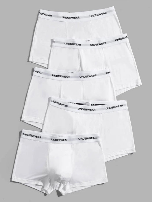 Solid Mid Rise Boxer Briefs