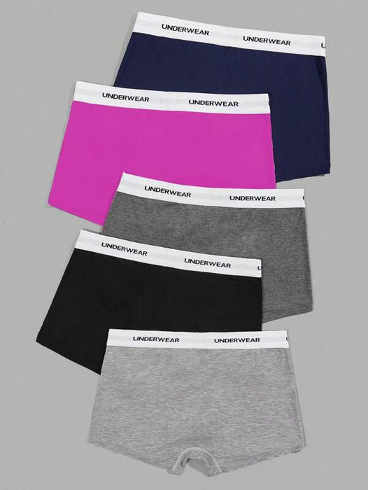 Pack Of 5 Solid Boxer Briefs