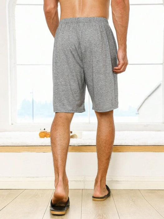 Slant Pocket Solid Sleep Shorts