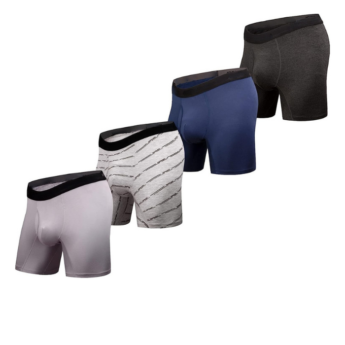 Moisture Wicking Plain Pattern Boxer Briefs