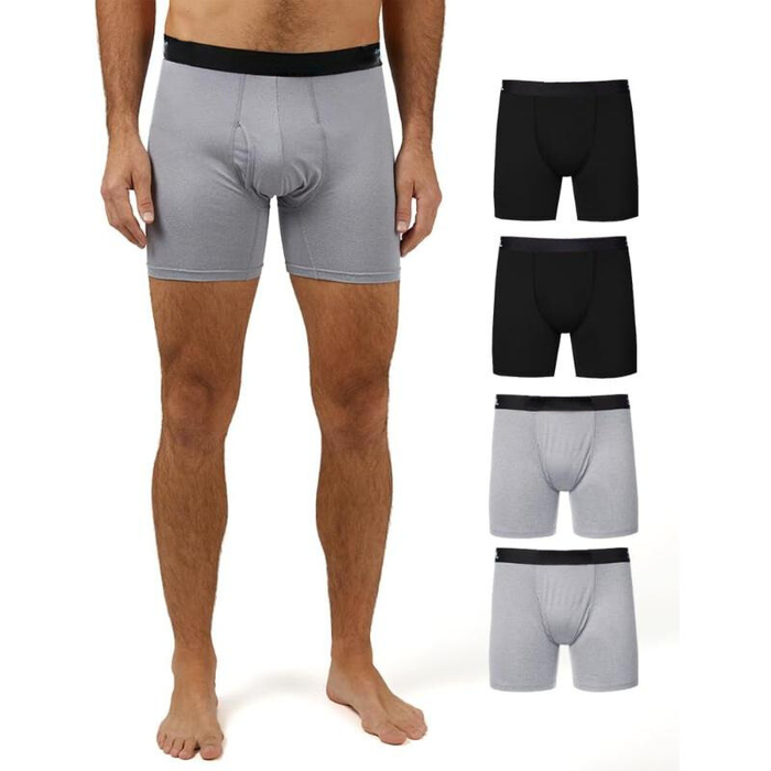 4 Pack Advanced Comfort Stretch Boxer Briefs