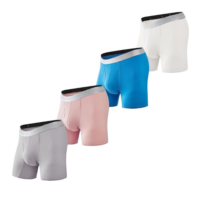 Solid And Stretchable Pattern Boxer Briefs