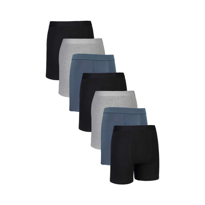 Triple Colored Pack Of 7 Solid Boxer Briefs