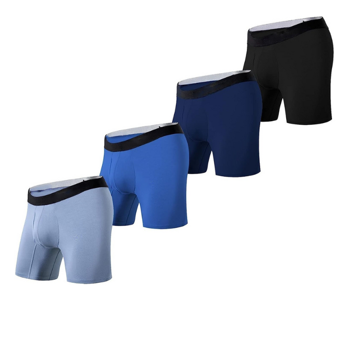 Set Of 4 Comfortable And Stretchable Pattern Boxer Briefs