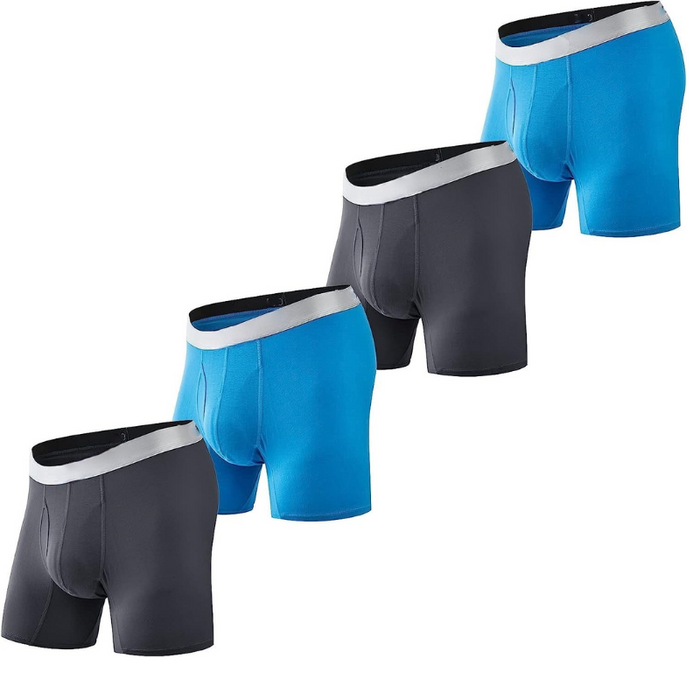 Stretchable Waistband With Plain Printed Boxer Briefs