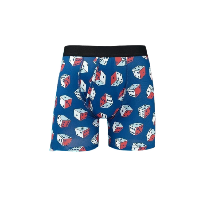 Print Pattern Boxer Briefs With Elastic Waistbands