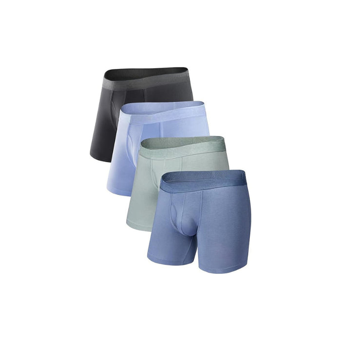 Combo Pack Of Moisture Wicking Boxer Briefs With Fly Design