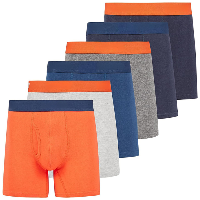 6 Pack Vibrant Stretchable Boxer Briefs