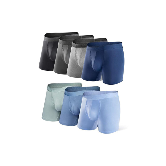 Combo Pack Of Moisture Wicking Boxer Briefs With Fly Design