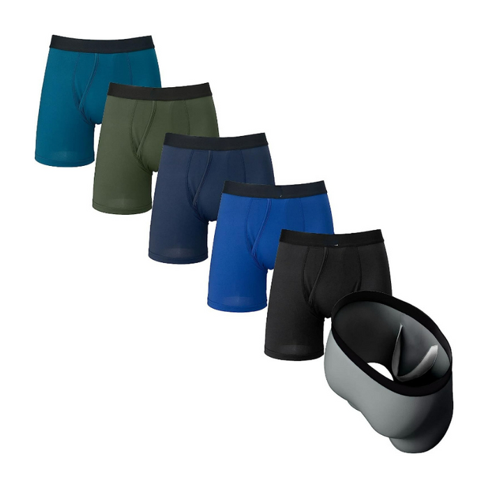 Pack Of 6 Solid Pattern Boxer Briefs