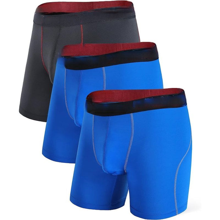 Pack Of 3 Solid Design Dual Pouch Briefs