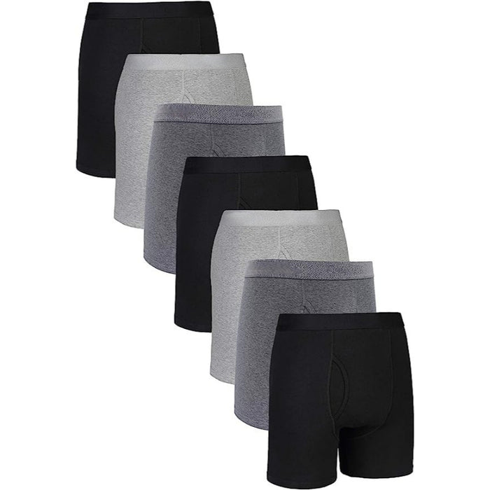 Plain Classic Boxer Briefs In A Pack Of Seven