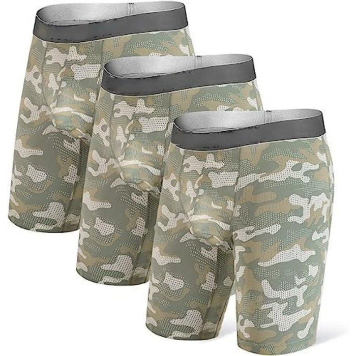 Solid Boxer Briefs With Dual Pouch Pack Of 3