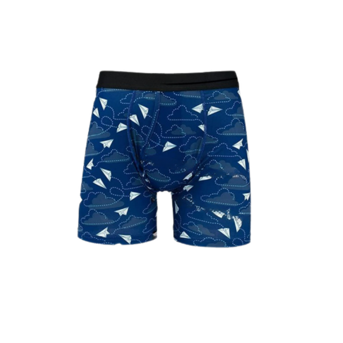 Print Pattern Boxer Briefs With Elastic Waistbands