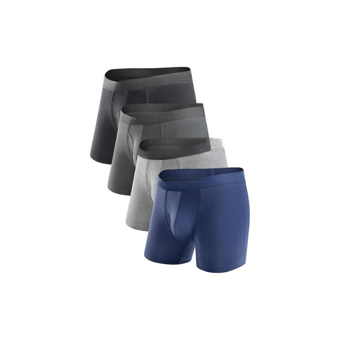 Combo Pack Of Moisture Wicking Boxer Briefs With Fly Design