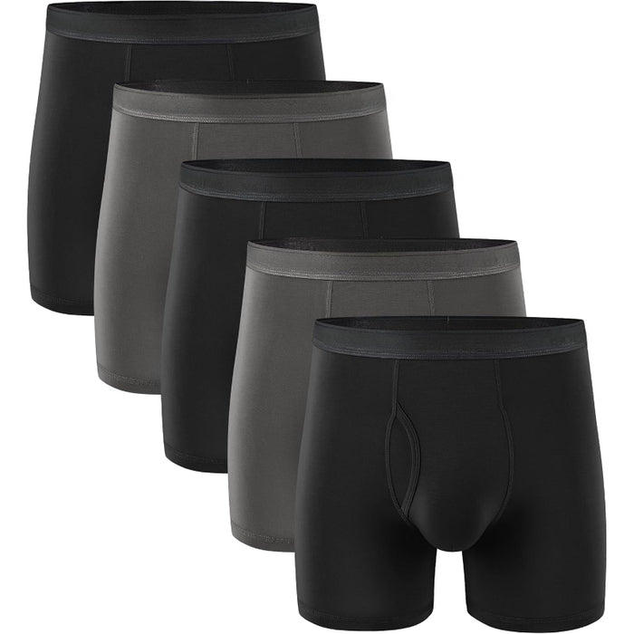 5 Pieces Bamboo Boxer Briefs Underwear Set