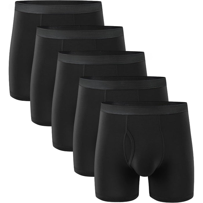 5 Pieces Bamboo Boxer Briefs Underwear Set