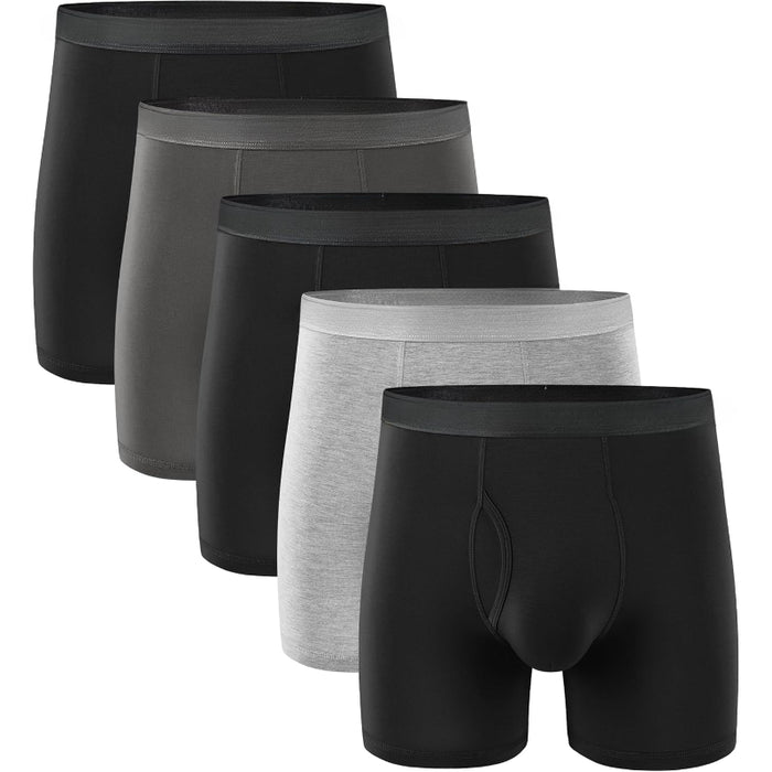 5 Pieces Bamboo Boxer Briefs Underwear Set