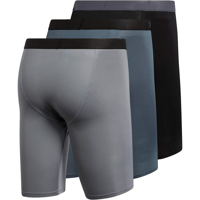 Pack Of 3 Long Boxer Briefs With Plain Print