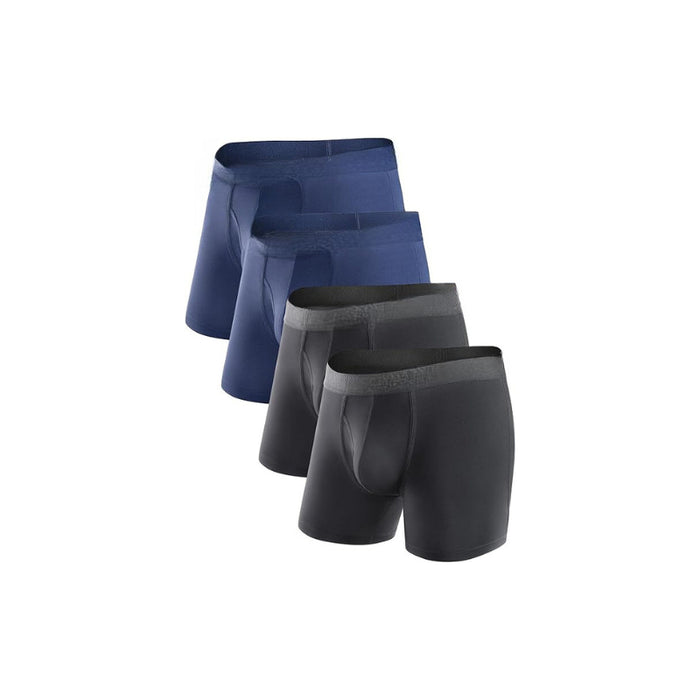 Combo Pack Of Moisture Wicking Boxer Briefs With Fly Design