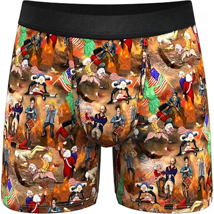 Flexible Fit Comfy Printed  Boxer Briefs