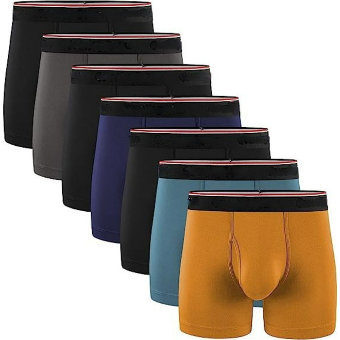 Four Way Plain Print Boxer Briefs