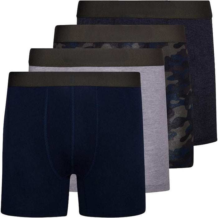 Plain And Camo Print Boxer Briefs