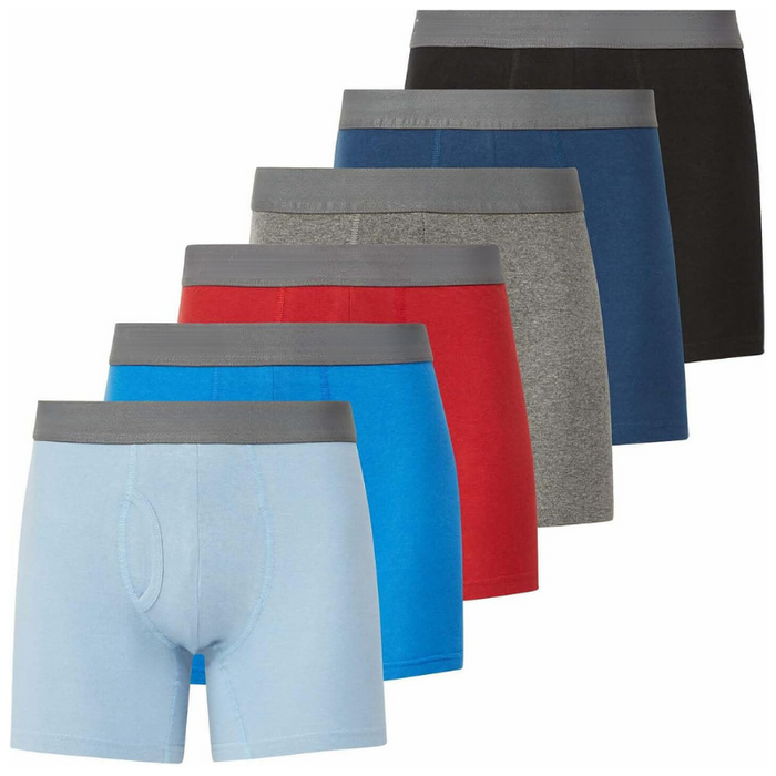 6 Pack Vibrant Stretchable Boxer Briefs