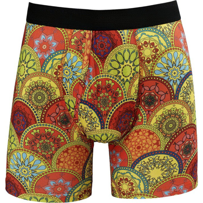 No Ride Up Vibrant Print Boxer Briefs