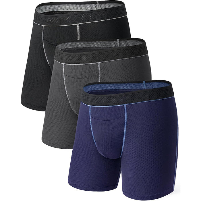 Pack Of 3 Sports Mesh Breathable Boxer Briefs