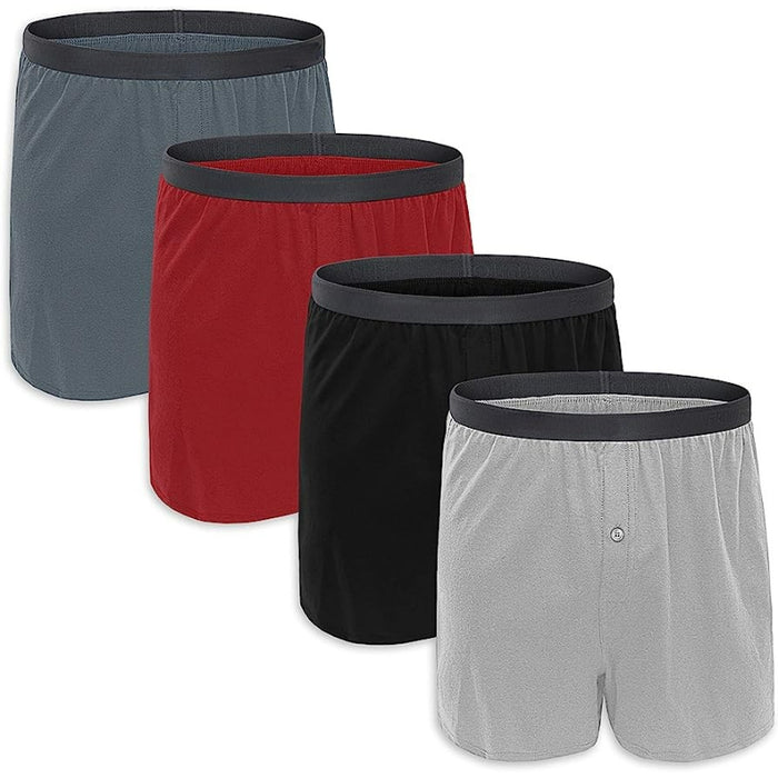 Solid Elastic Band Boxer Pack Of 4