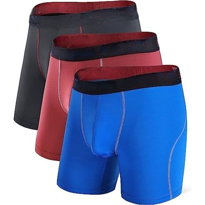 Pack Of 3 Stretchable Boxer Briefs With Dual Pouch