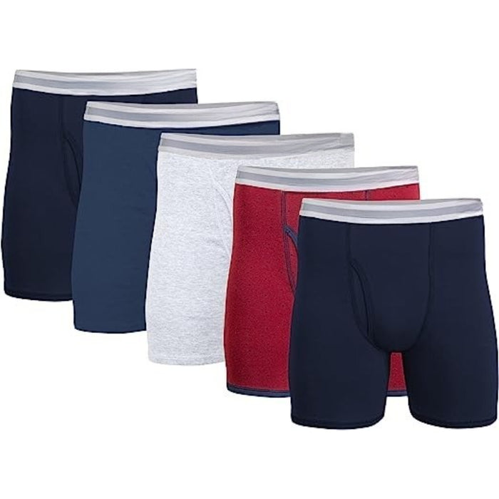 Sports Moisture Wicking Solid Boxer Briefs