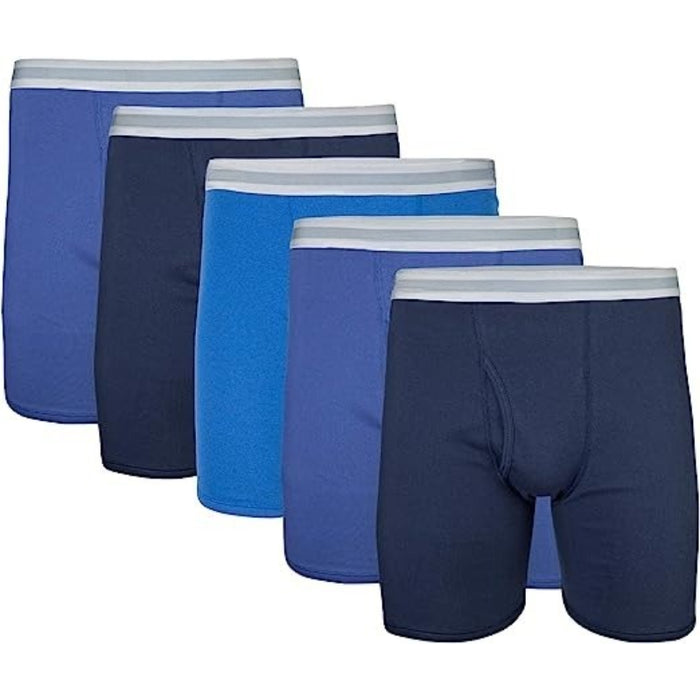 Sports Moisture Wicking Solid Boxer Briefs