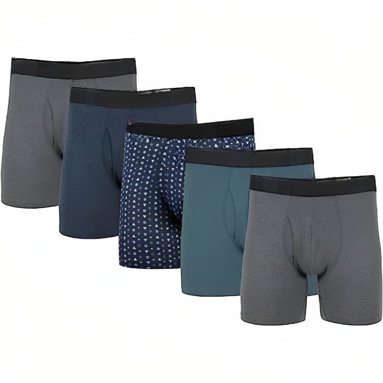 Ring Spun Contoured Pouch Boxer Briefs — Comfy Men Underwear 6143