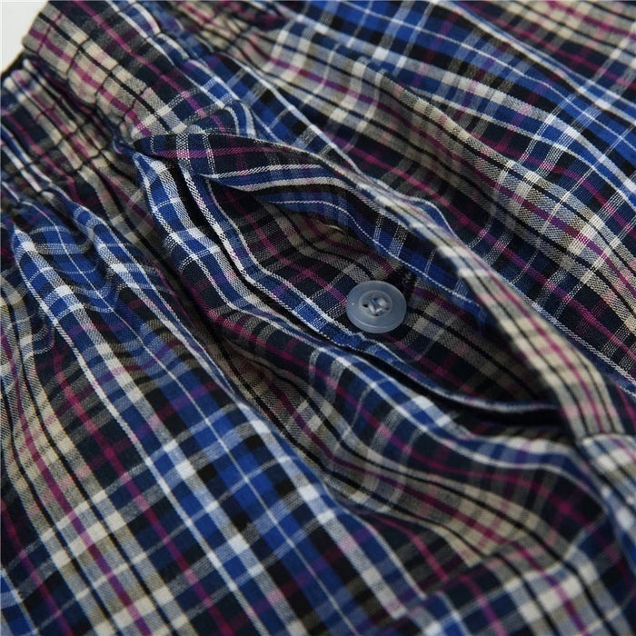 Plus Size Classic Plaid Men's Boxers 10 Pack