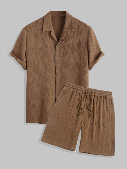 Shirt And Drawstring Shorts Set