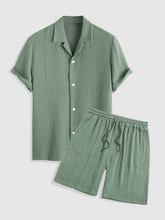 Shirt And Drawstring Shorts Set