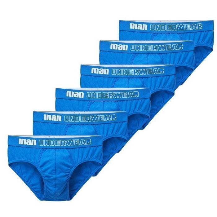 Cotton Solid Breathable Men's Underwear 6 Pack