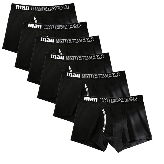 Breathable Solid Flexible Boxer shorts Underwear 6 Pack