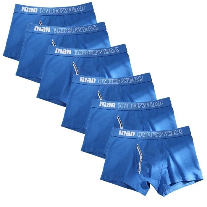 Breathable Solid Flexible Boxer shorts Underwear 6 Pack