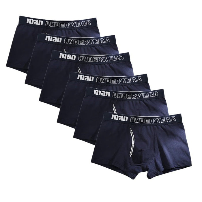 Breathable Solid Flexible Boxer shorts Underwear 6 Pack